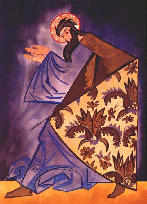 WikiOO.org - Енциклопедия за изящни изкуства - Живопис, Произведения на изкуството Natalia Sergeevna Goncharova - Liturgy - sketch of a costume