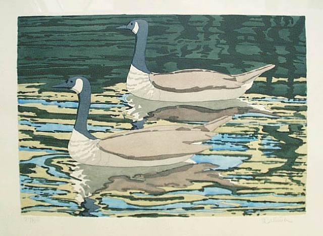 WikiOO.org - Enciclopedia of Fine Arts - Pictura, lucrări de artă Neil Gavin Welliver - Canadian Geese