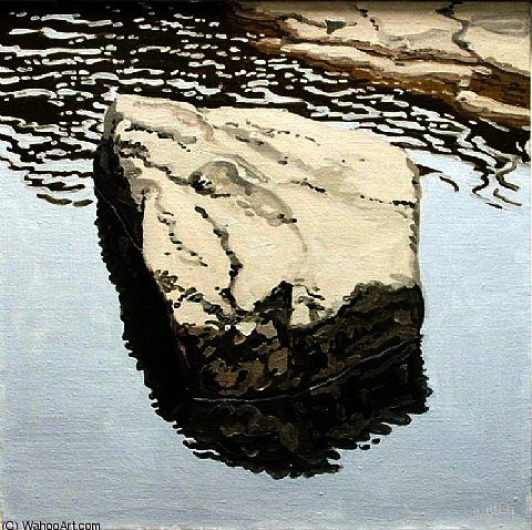 Wikioo.org - The Encyclopedia of Fine Arts - Painting, Artwork by Neil Gavin Welliver - Study for Flat Boulder Reflected