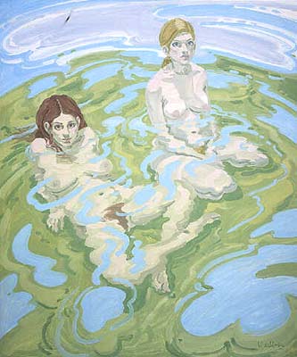 WikiOO.org - Encyclopedia of Fine Arts - Maleri, Artwork Neil Gavin Welliver - Two Figures (Twice)
