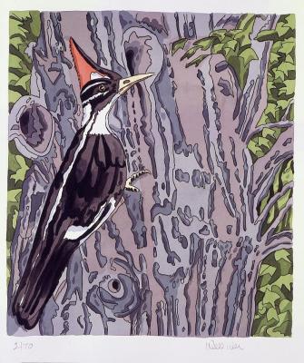 WikiOO.org - Encyclopedia of Fine Arts - Målning, konstverk Neil Gavin Welliver - Pileated Woodpecker