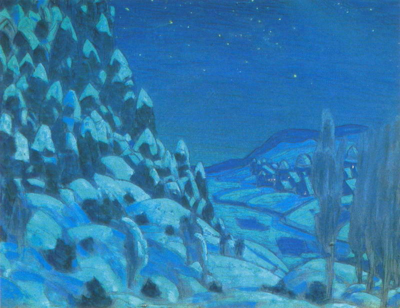 Wikioo.org - The Encyclopedia of Fine Arts - Painting, Artwork by Nicholas Roerich - Prologue. Forest.