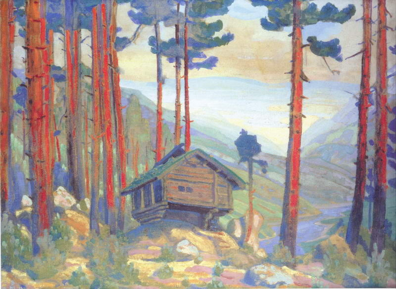 Wikioo.org - The Encyclopedia of Fine Arts - Painting, Artwork by Nicholas Roerich - Solveig's Song (Hut in the forest)