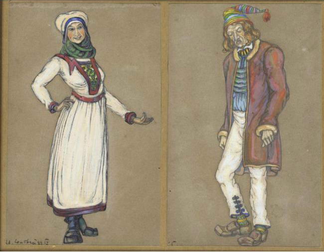 Wikioo.org - The Encyclopedia of Fine Arts - Painting, Artwork by Nicholas Roerich - Sketches of costumes for ''Peer Gynt''