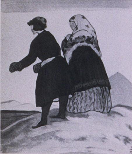 Wikioo.org - The Encyclopedia of Fine Arts - Painting, Artwork by Nicholas Roerich - 'Sketch of costumes for ''Snow Maiden'''