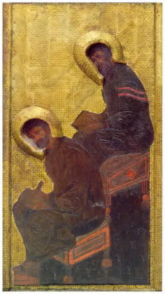 WikiOO.org – 美術百科全書 - 繪畫，作品 Nicholas Roerich - 国王的门与门篷。福音。