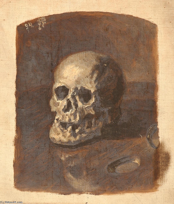 Wikioo.org - The Encyclopedia of Fine Arts - Painting, Artwork by Nicholas Roerich - Study of skull