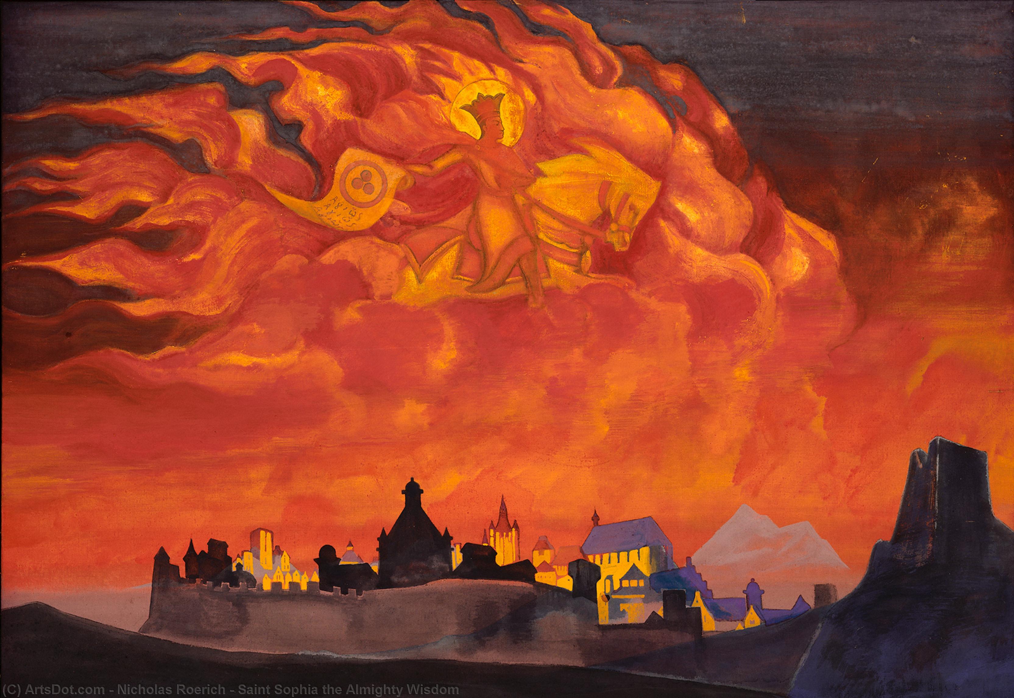 Wikioo.org - The Encyclopedia of Fine Arts - Painting, Artwork by Nicholas Roerich - Saint Sophia the Almighty Wisdom