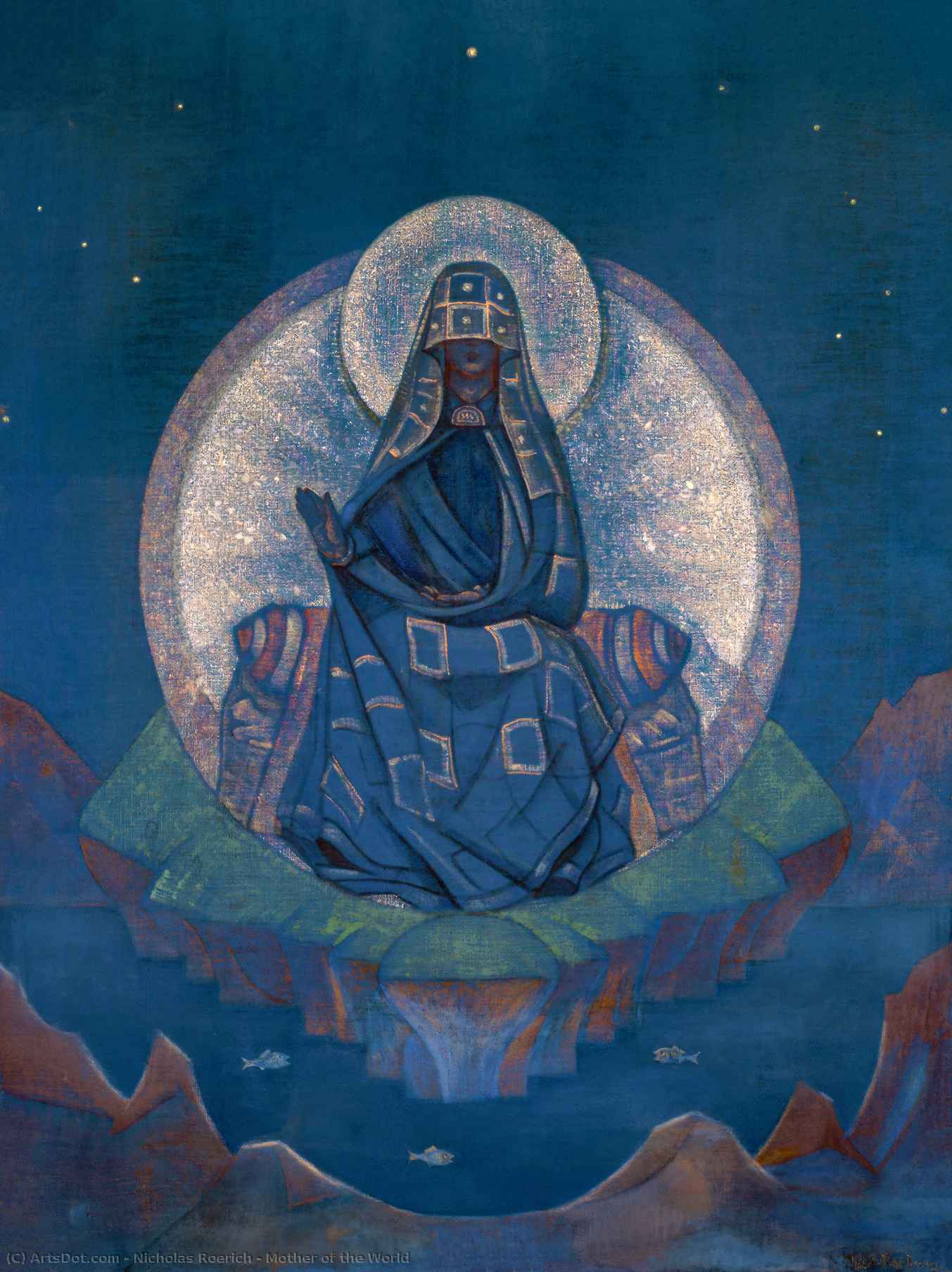Wikioo.org - The Encyclopedia of Fine Arts - Painting, Artwork by Nicholas Roerich - Mother of the World