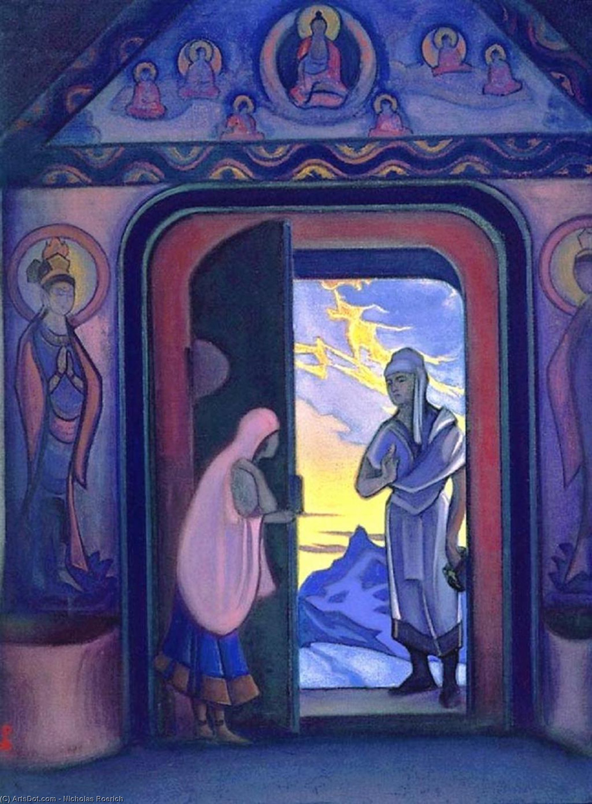 Wikioo.org - The Encyclopedia of Fine Arts - Painting, Artwork by Nicholas Roerich - Messenger