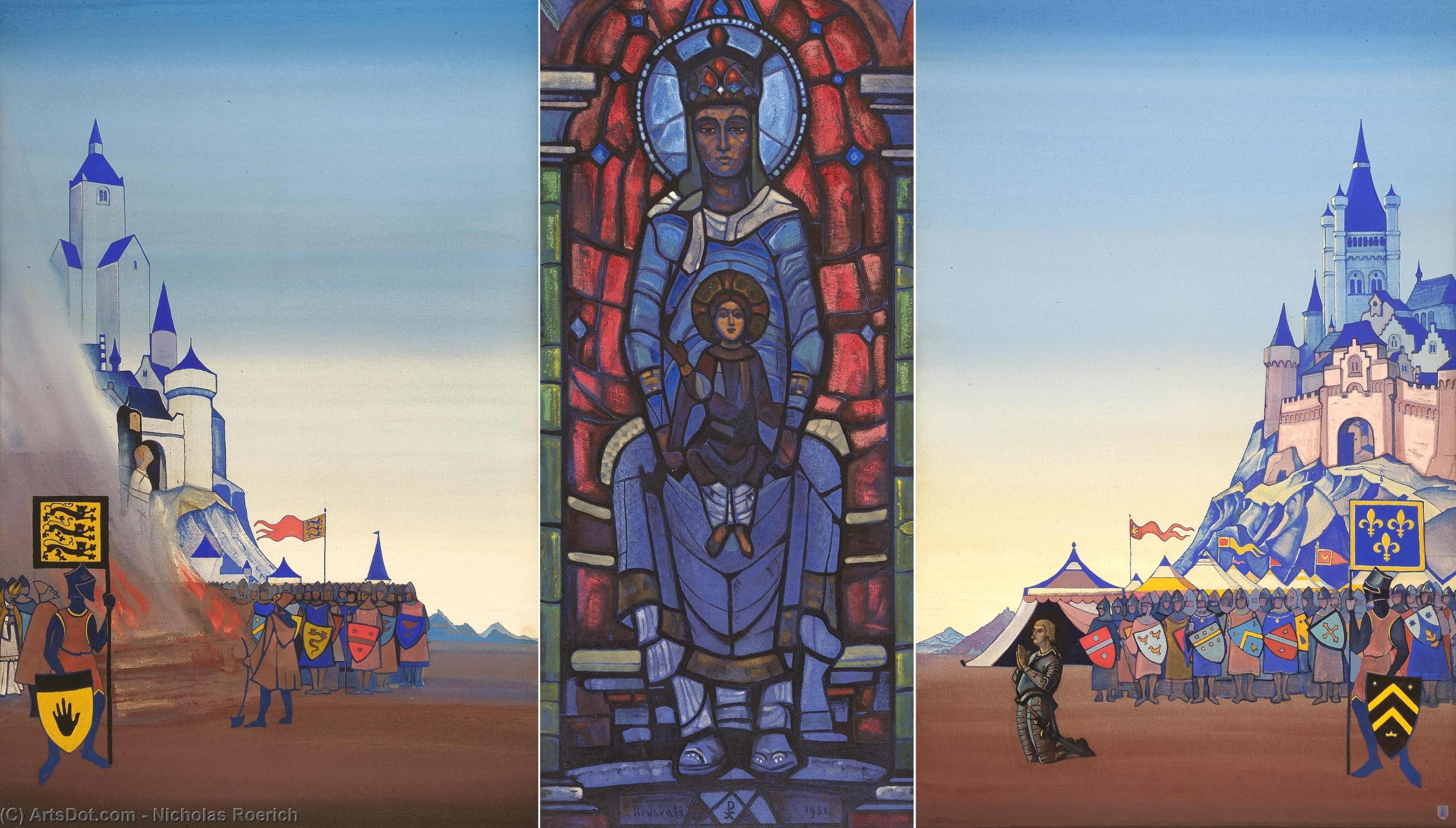Wikioo.org - The Encyclopedia of Fine Arts - Painting, Artwork by Nicholas Roerich - Jeanne d'Arc