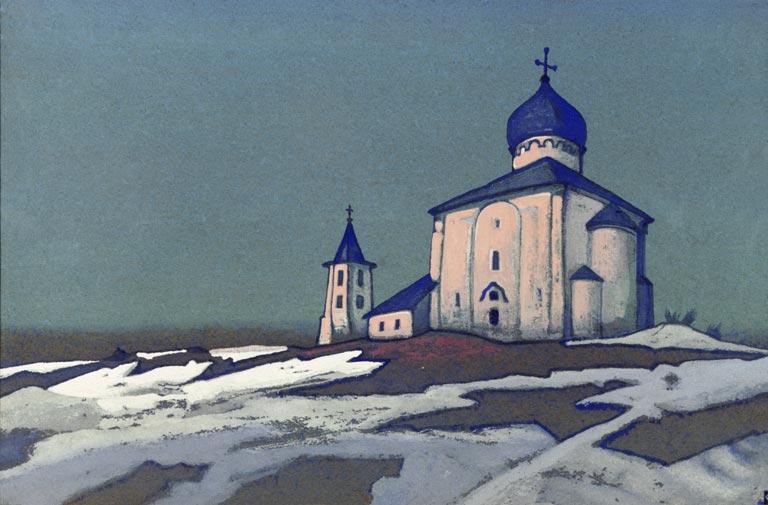 WikiOO.org - Encyclopedia of Fine Arts - Målning, konstverk Nicholas Roerich - Ancient Novgorod (The Saviour Nereditsa)