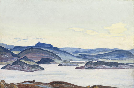 WikiOO.org - Encyclopedia of Fine Arts - Schilderen, Artwork Nicholas Roerich - Lake Hyumpola