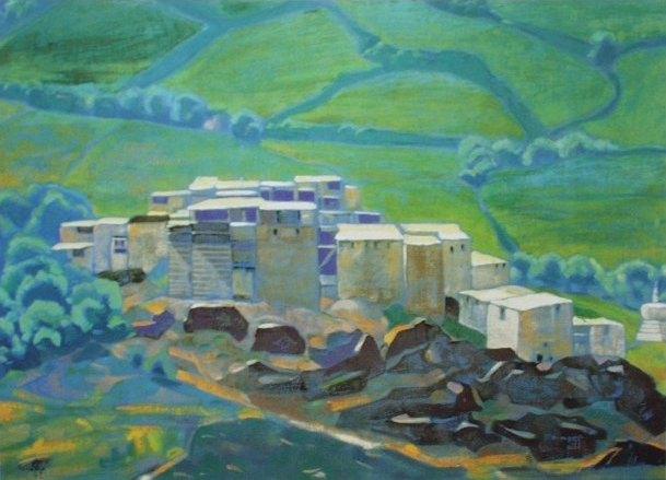 Wikioo.org - The Encyclopedia of Fine Arts - Painting, Artwork by Nicholas Roerich - Lahaul. Kardang.