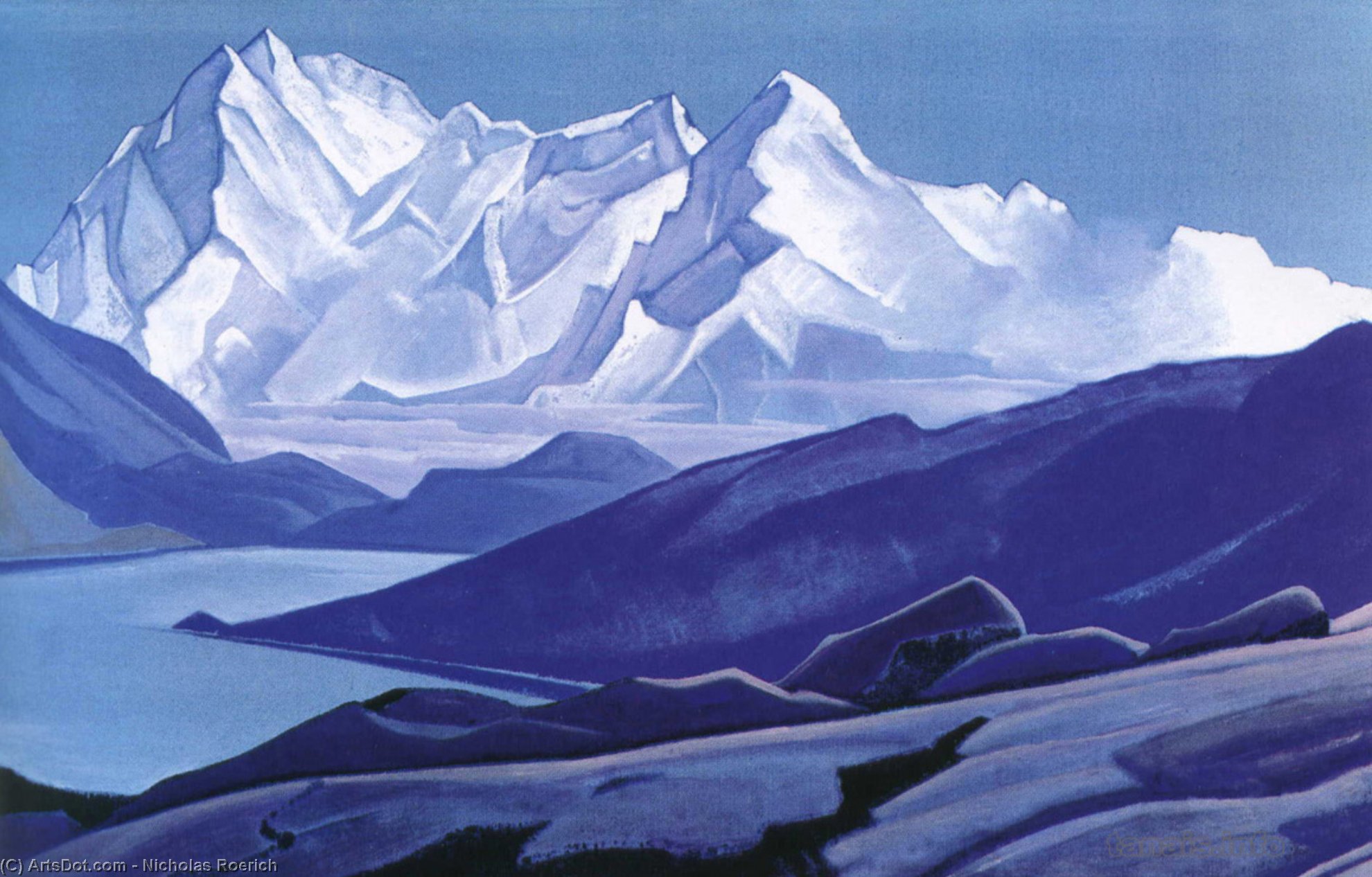 Wikoo.org - موسوعة الفنون الجميلة - اللوحة، العمل الفني Nicholas Roerich - Sacred Himalayas