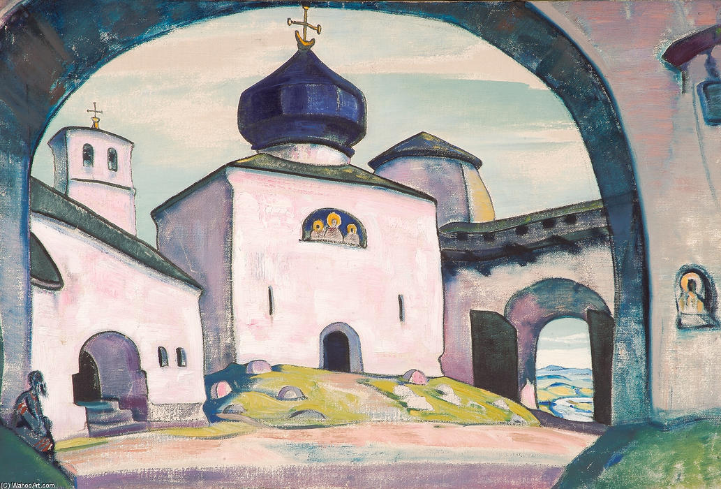 Wikioo.org – L'Encyclopédie des Beaux Arts - Peinture, Oeuvre de Nicholas Roerich - Vieux Pskov