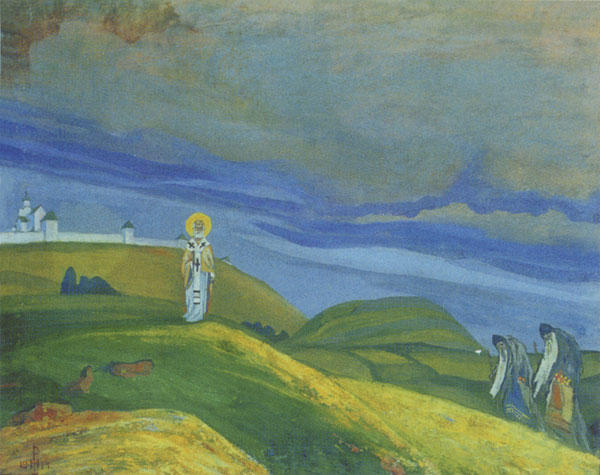 WikiOO.org - Encyclopedia of Fine Arts - Lukisan, Artwork Nicholas Roerich - Saint Nicholas