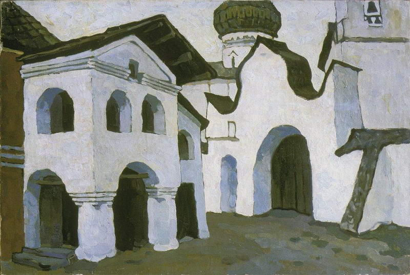 Wikioo.org - The Encyclopedia of Fine Arts - Painting, Artwork by Nicholas Roerich - Pskov churchyard