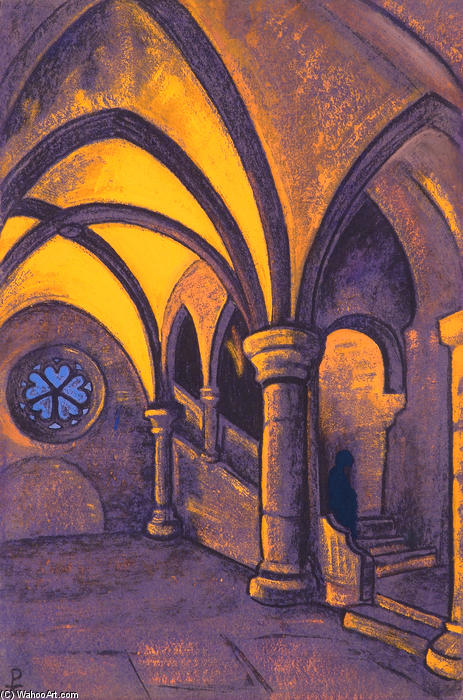 Wikoo.org - موسوعة الفنون الجميلة - اللوحة، العمل الفني Nicholas Roerich - Castle