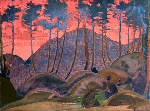 WikiOO.org - Güzel Sanatlar Ansiklopedisi - Resim, Resimler Nicholas Roerich - Language of forest