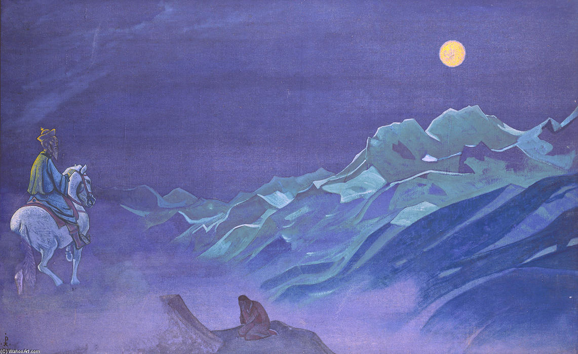 Wikioo.org - The Encyclopedia of Fine Arts - Painting, Artwork by Nicholas Roerich - Oirot Messenger of the White Burkhant