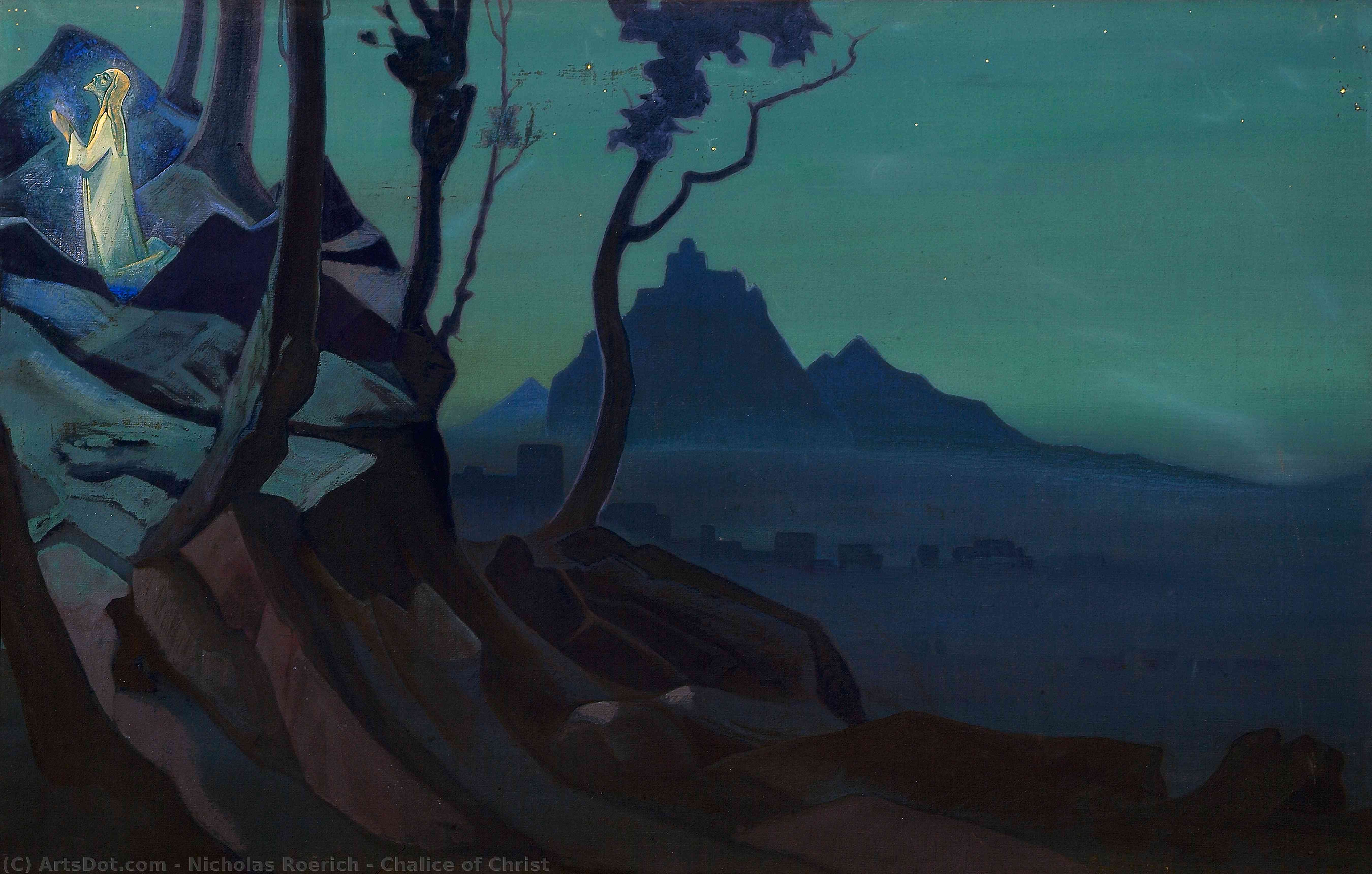 Wikioo.org – L'Enciclopedia delle Belle Arti - Pittura, Opere di Nicholas Roerich - Calice di  cristo