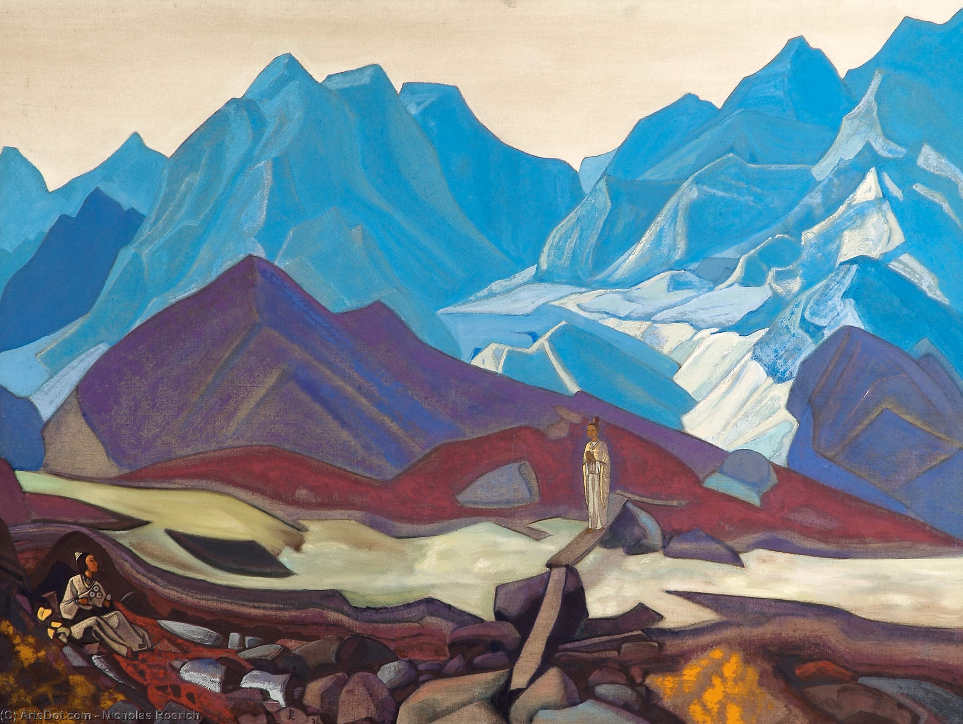 Wikioo.org - The Encyclopedia of Fine Arts - Painting, Artwork by Nicholas Roerich - From Beyond
