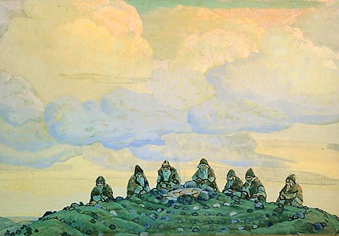 Wikioo.org - The Encyclopedia of Fine Arts - Painting, Artwork by Nicholas Roerich - The great sacrifice