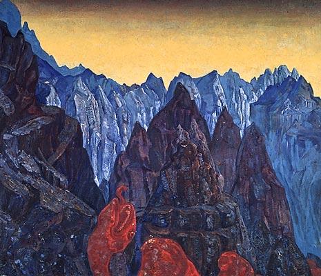 WikiOO.org - Enciclopédia das Belas Artes - Pintura, Arte por Nicholas Roerich - Cry of the serpent