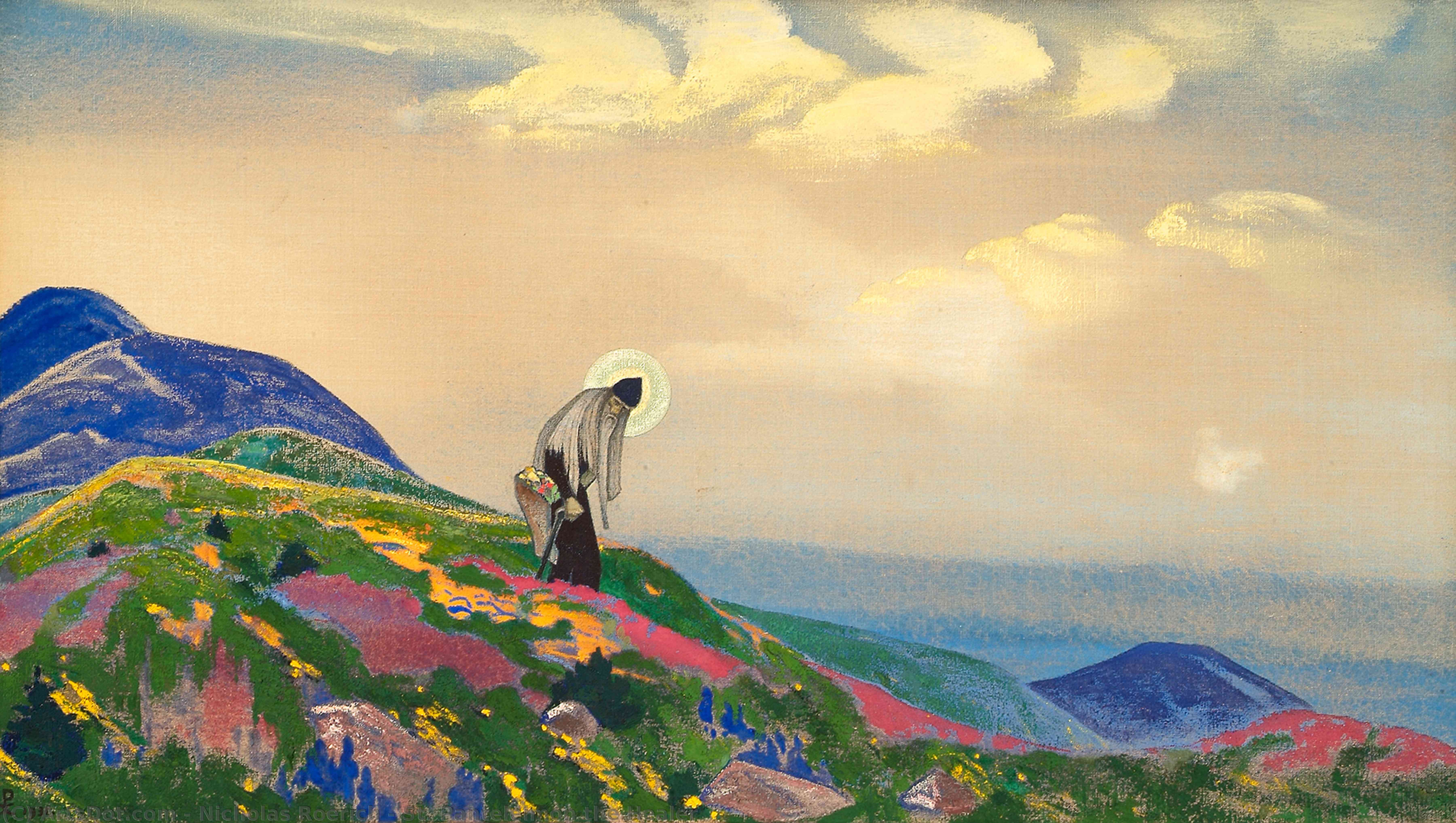 WikiOO.org - Encyclopedia of Fine Arts - Maalaus, taideteos Nicholas Roerich - St. Panteleimon the Healer