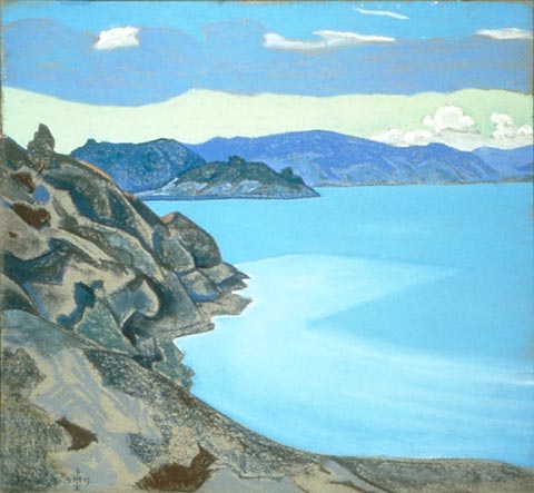 Wikioo.org - The Encyclopedia of Fine Arts - Painting, Artwork by Nicholas Roerich - Karelian landscape. Hyumpola lake.