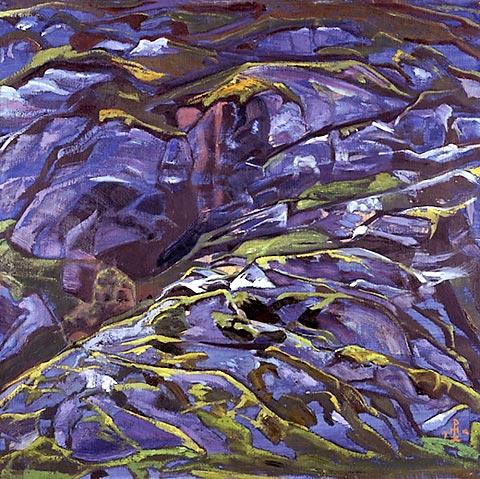 Wikioo.org - The Encyclopedia of Fine Arts - Painting, Artwork by Nicholas Roerich - Karelian landscape. Tulola rocks.