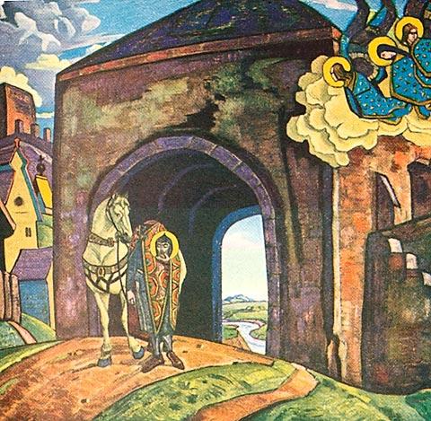 WikiOO.org - 百科事典 - 絵画、アートワーク Nicholas Roerich - スモレンスクの聖Mercurius
