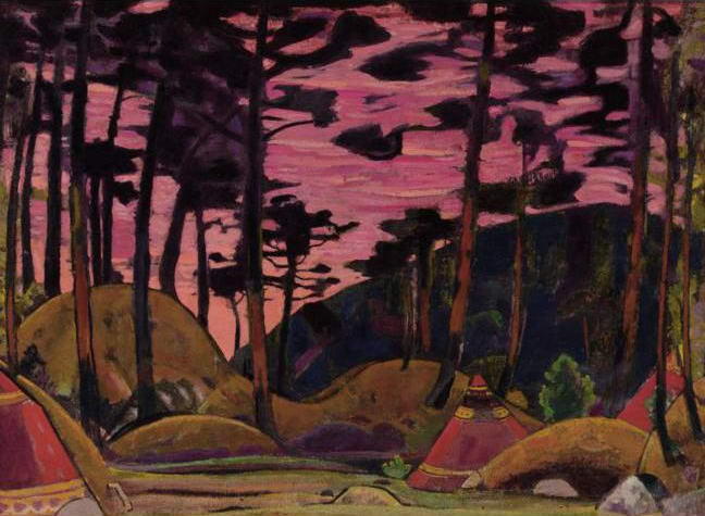 Wikioo.org - The Encyclopedia of Fine Arts - Painting, Artwork by Nicholas Roerich - Sacred Grove