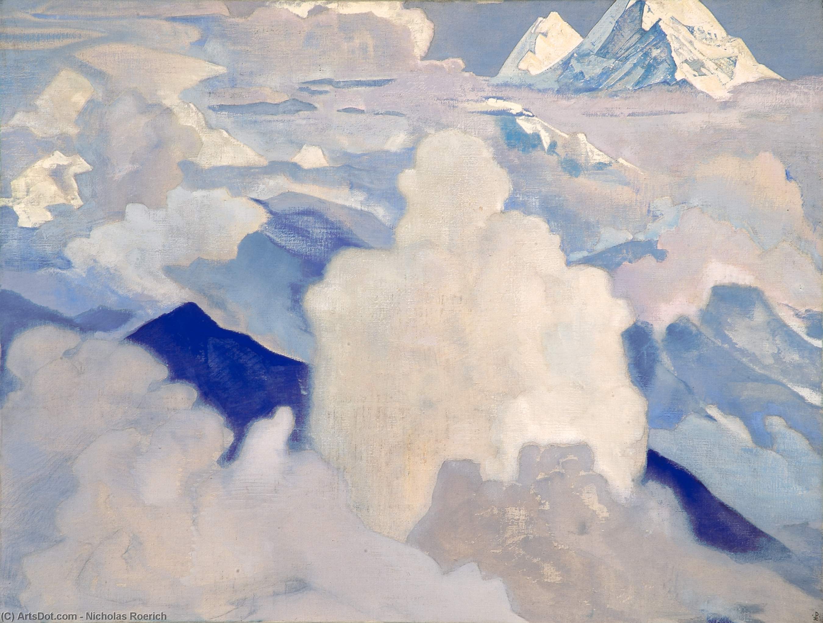 WikiOO.org - Енциклопедия за изящни изкуства - Живопис, Произведения на изкуството Nicholas Roerich - White and Celestial