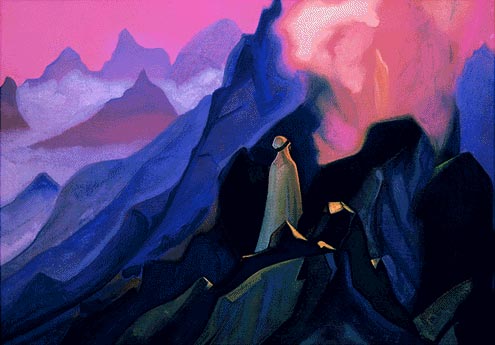 Wikioo.org - The Encyclopedia of Fine Arts - Painting, Artwork by Nicholas Roerich - Mohammed on mount Hira