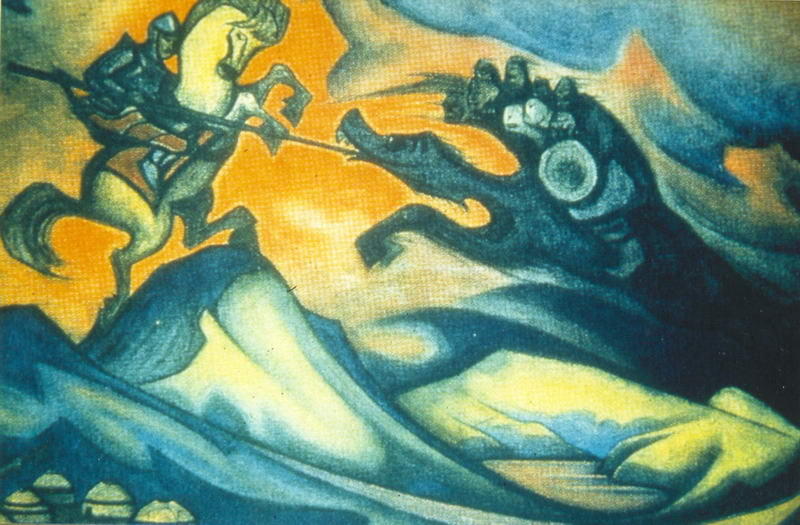 Wikioo.org - The Encyclopedia of Fine Arts - Painting, Artwork by Nicholas Roerich - Fight