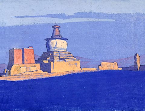 WikiOO.org - Encyclopedia of Fine Arts - Maalaus, taideteos Nicholas Roerich - Stupa at Chung-Chu