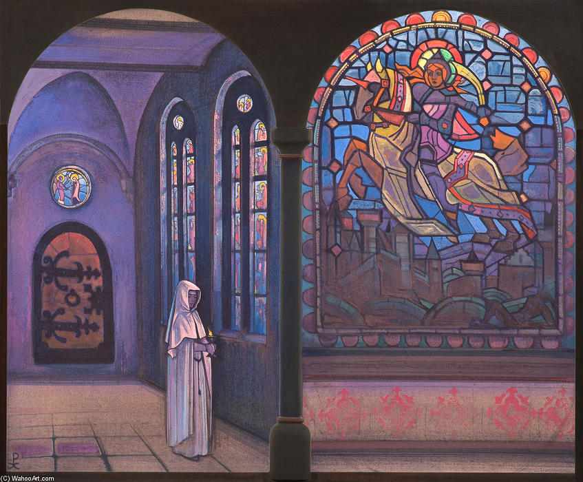 Wikioo.org – La Enciclopedia de las Bellas Artes - Pintura, Obras de arte de Nicholas Roerich - gloria el héroe