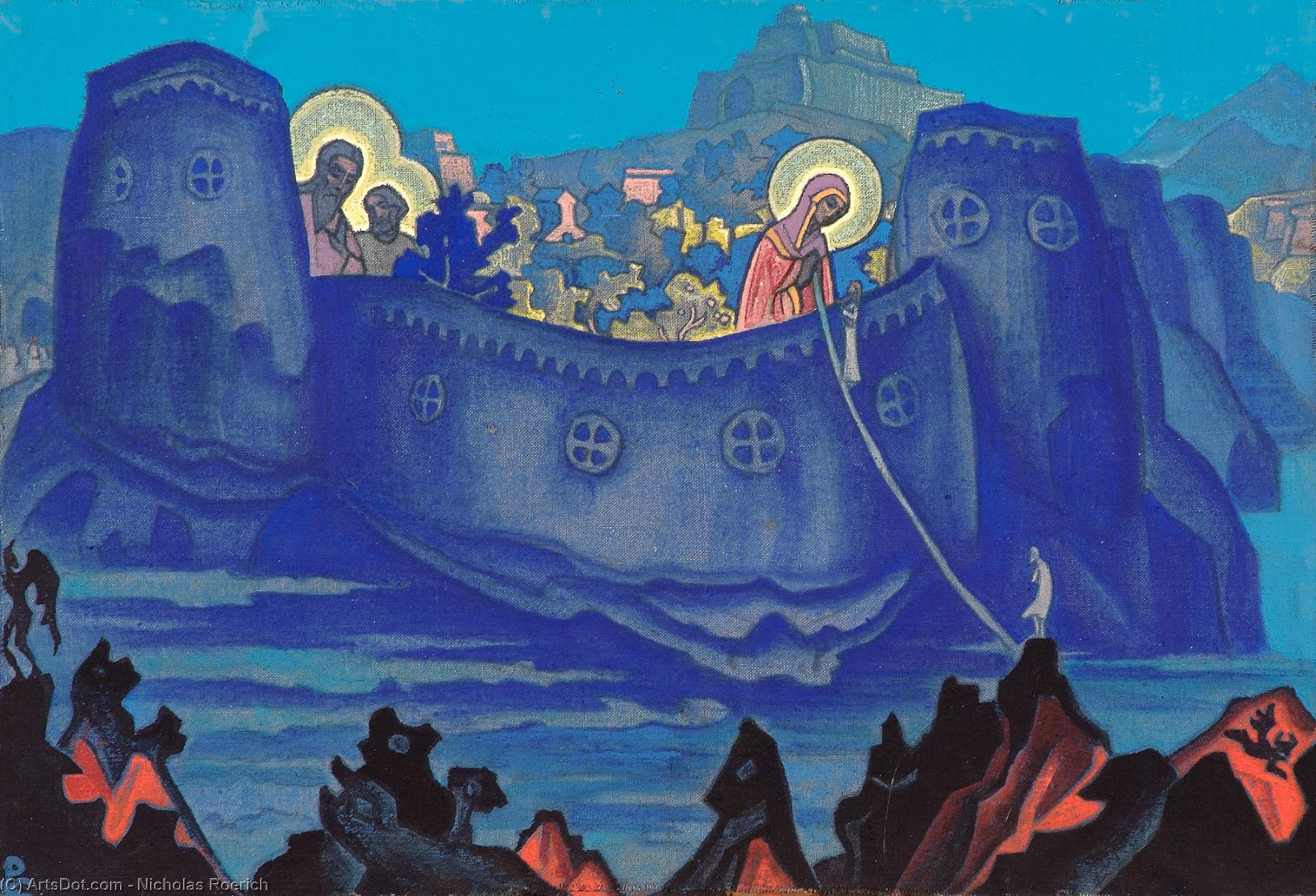 WikiOO.org - Енциклопедия за изящни изкуства - Живопис, Произведения на изкуството Nicholas Roerich - Madonna Laboris