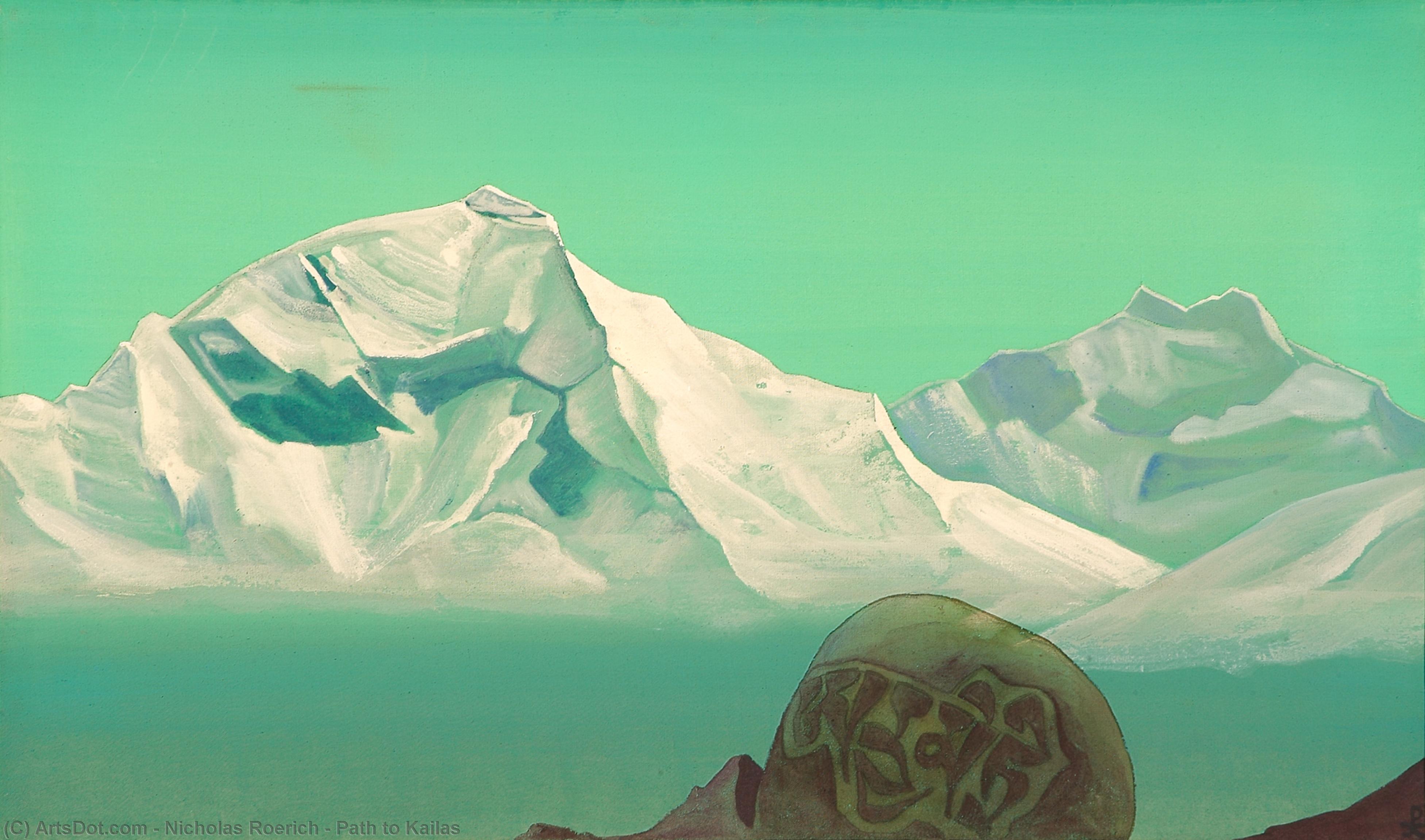 WikiOO.org - Encyclopedia of Fine Arts - Maleri, Artwork Nicholas Roerich - Path to Kailas