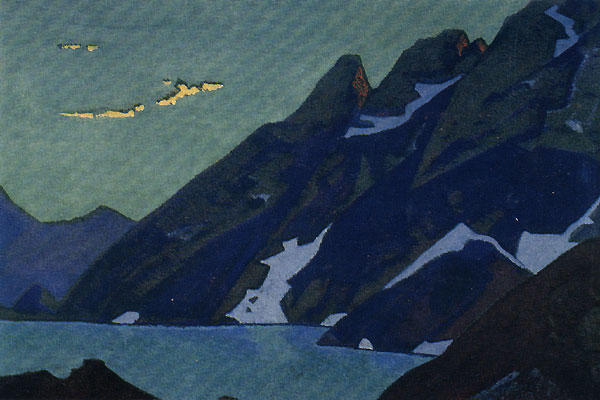 Wikioo.org - สารานุกรมวิจิตรศิลป์ - จิตรกรรม Nicholas Roerich - Nag Lake. Kashmir.