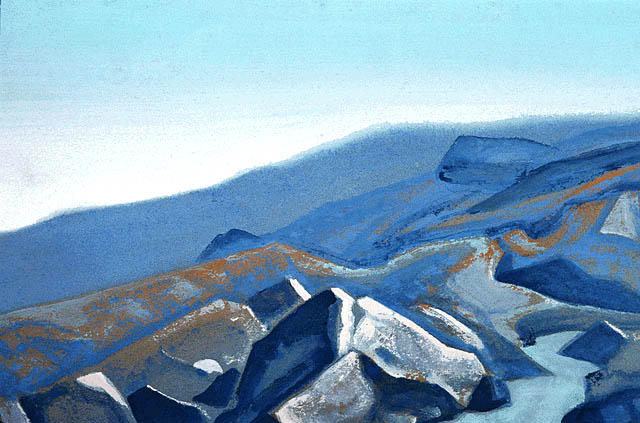 WikiOO.org – 美術百科全書 - 繪畫，作品 Nicholas Roerich - 一个  山