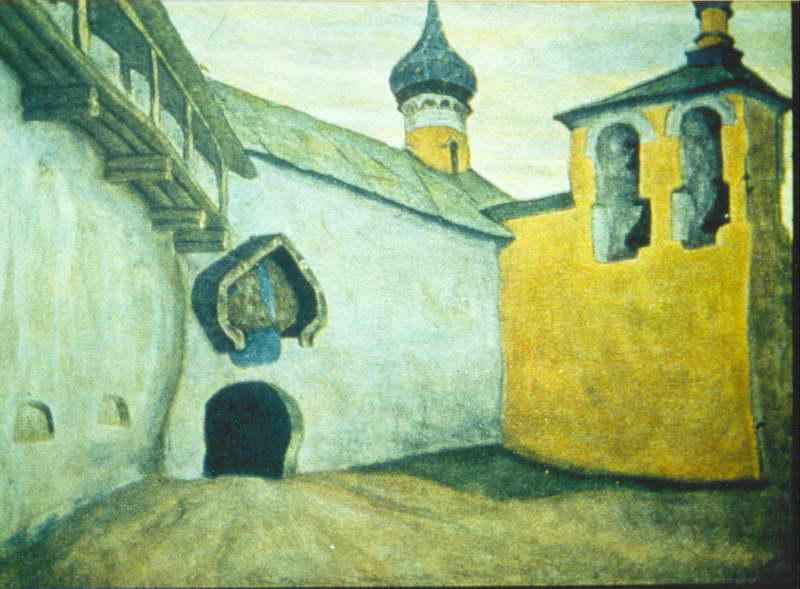 Wikioo.org - The Encyclopedia of Fine Arts - Painting, Artwork by Nicholas Roerich - Nunnery in Pskov