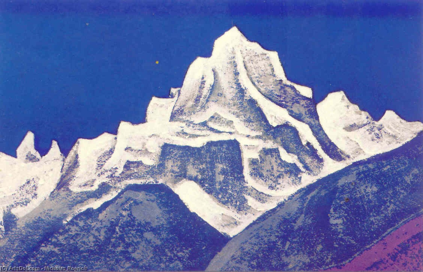 Wikioo.org - The Encyclopedia of Fine Arts - Painting, Artwork by Nicholas Roerich - Study of mountains (8)