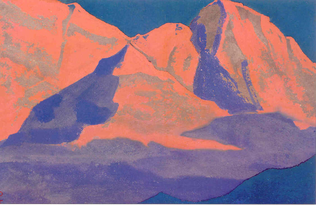 Wikioo.org - The Encyclopedia of Fine Arts - Painting, Artwork by Nicholas Roerich - Study of mountains (9)