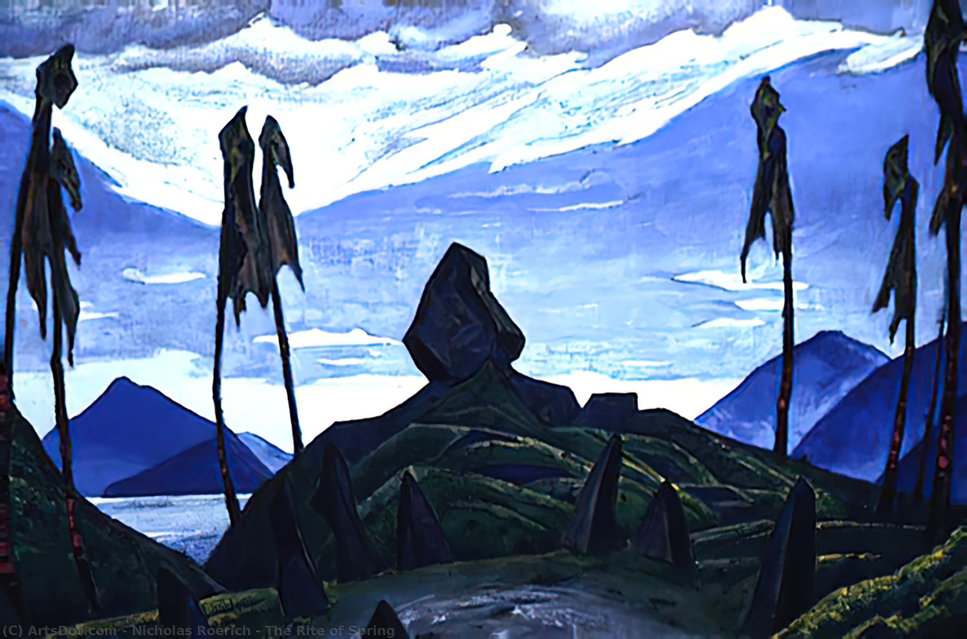 Wikioo.org – L'Enciclopedia delle Belle Arti - Pittura, Opere di Nicholas Roerich - il rito di  Molla
