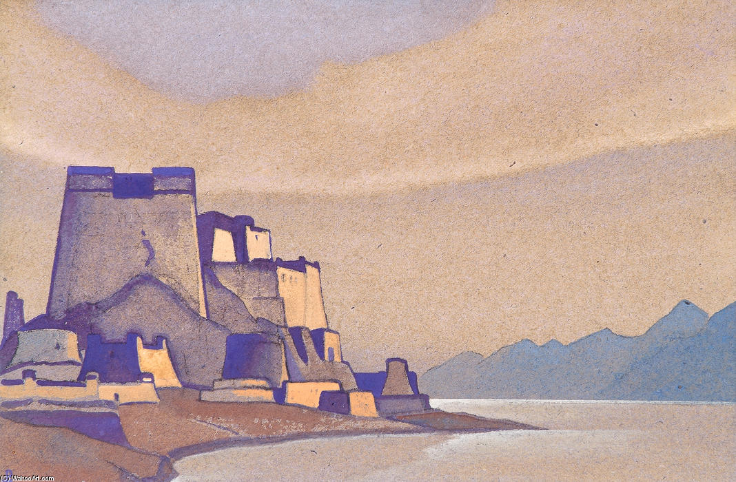 Wikioo.org - The Encyclopedia of Fine Arts - Painting, Artwork by Nicholas Roerich - Tibet. Dzong.