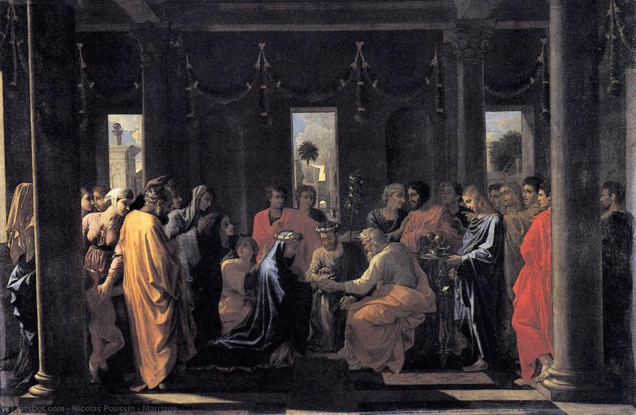 Wikioo.org - The Encyclopedia of Fine Arts - Painting, Artwork by Nicolas Poussin - Marriage