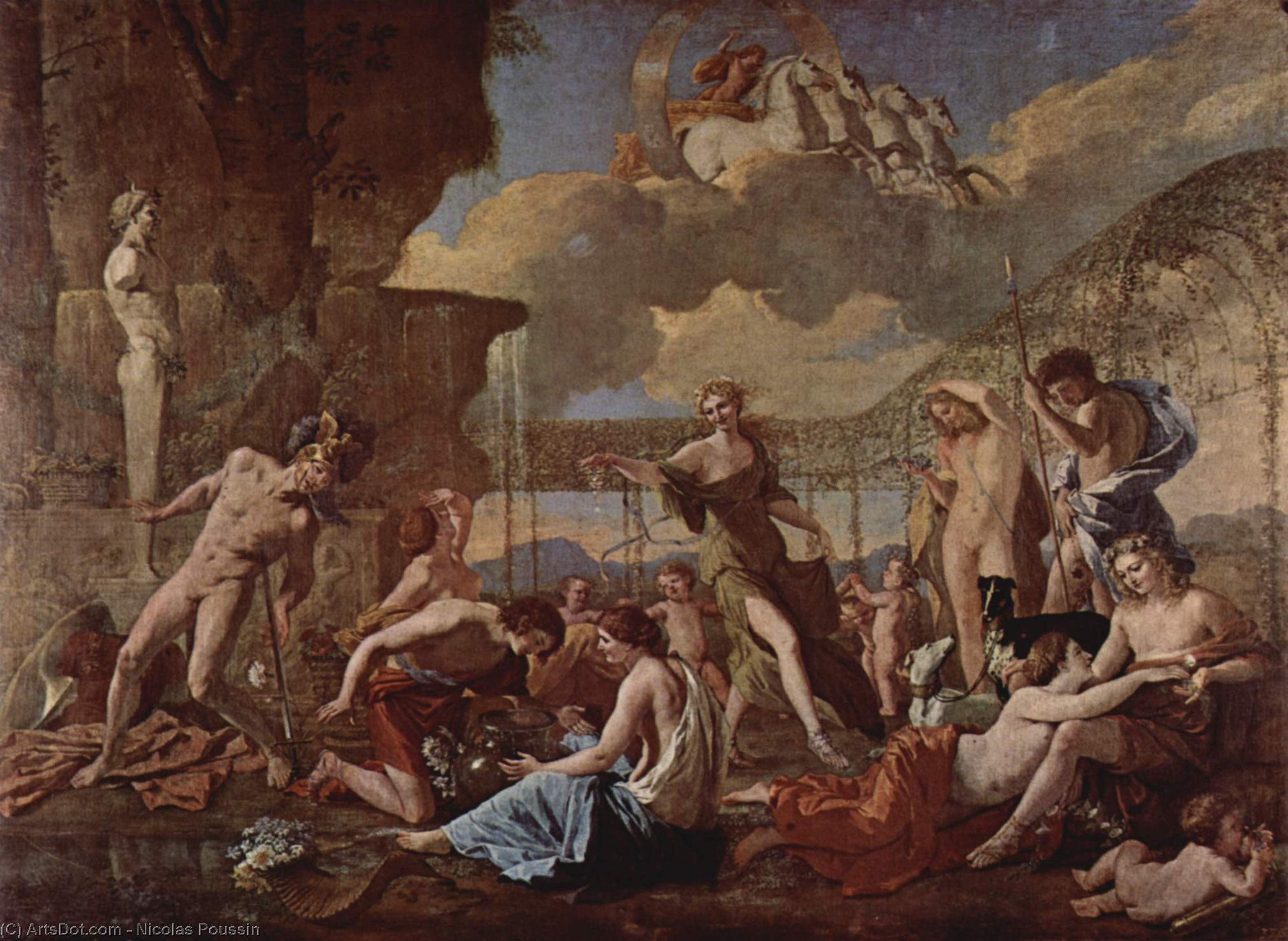 Wikioo.org - The Encyclopedia of Fine Arts - Painting, Artwork by Nicolas Poussin - The Realm of Flora